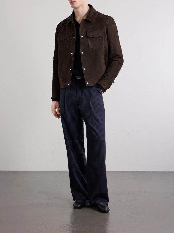Croc-Effect Suede Jacket - OU Croc-Effect Suede Jacket - OU