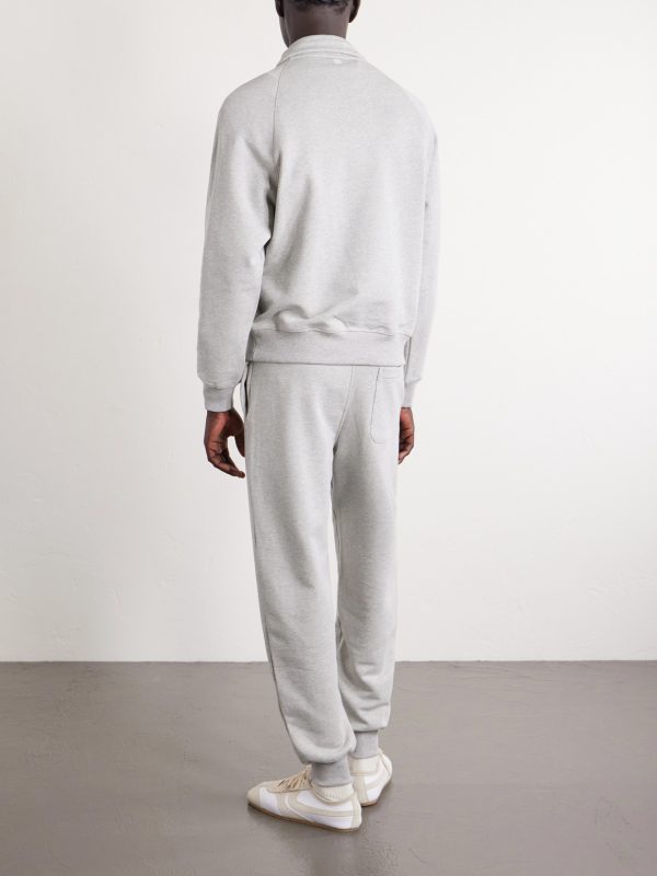 Logo-Embroidered Cotton-French Terry Half-Zip Sweater - BK Logo-Embroidered Cotton-French Terry Half-Zip Sweater - BK