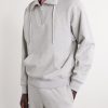 Logo-Embroidered Cotton-French Terry Half-Zip Sweater - FR Logo-Embroidered Cotton-French Terry Half-Zip Sweater - FR