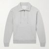 Logo-Embroidered Cotton-French Terry Half-Zip Sweater Logo-Embroidered Cotton-French Terry Half-Zip Sweater