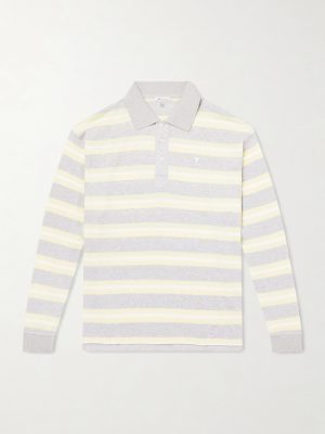 Striped Cotton-Jersey Polo Shirt