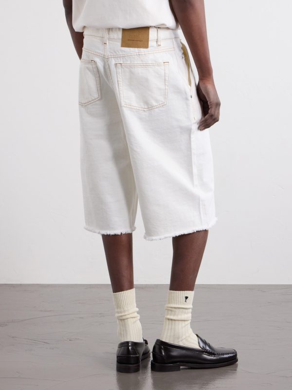 Wide-Leg Denim Shorts - BK Wide-Leg Denim Shorts - BK