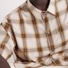 Logo-Embroidered Checked Lyocell Shirt - E1 Logo-Embroidered Checked Lyocell Shirt - E1