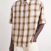 Logo-Embroidered Checked Lyocell Shirt - FR Logo-Embroidered Checked Lyocell Shirt - FR