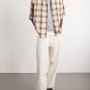 Logo-Embroidered Checked Lyocell Shirt - OU Logo-Embroidered Checked Lyocell Shirt - OU