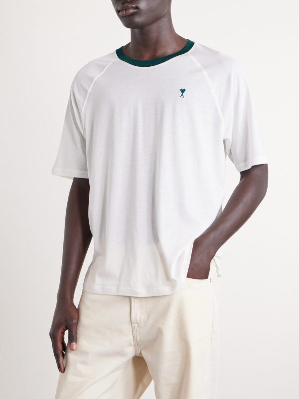 Logo-Embroidered Cotton-Jersey T-Shirt - FR Logo-Embroidered Cotton-Jersey T-Shirt - FR