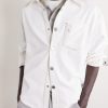 Logo-Embroidered Denim Overshirt - CU Logo-Embroidered Denim Overshirt - CU