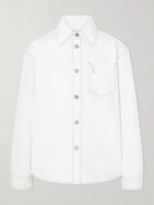 Logo-Embroidered Denim Overshirt