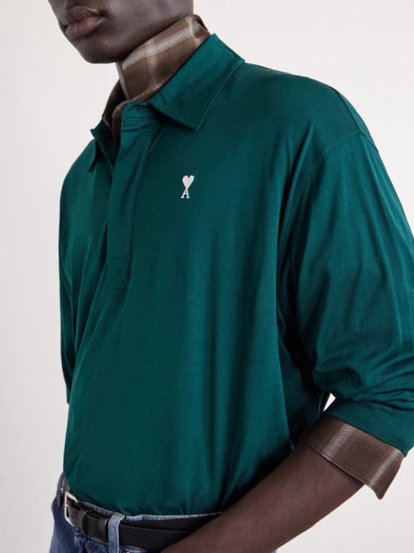 Logo-Embroidered Cotton-Jersey Shirt - CU Logo-Embroidered Cotton-Jersey Shirt - CU