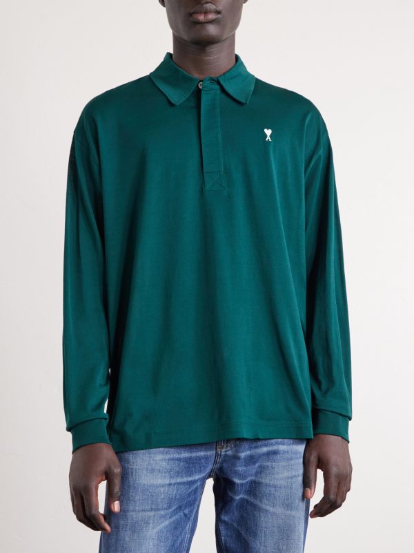 Logo-Embroidered Cotton-Jersey Shirt - FR Logo-Embroidered Cotton-Jersey Shirt - FR