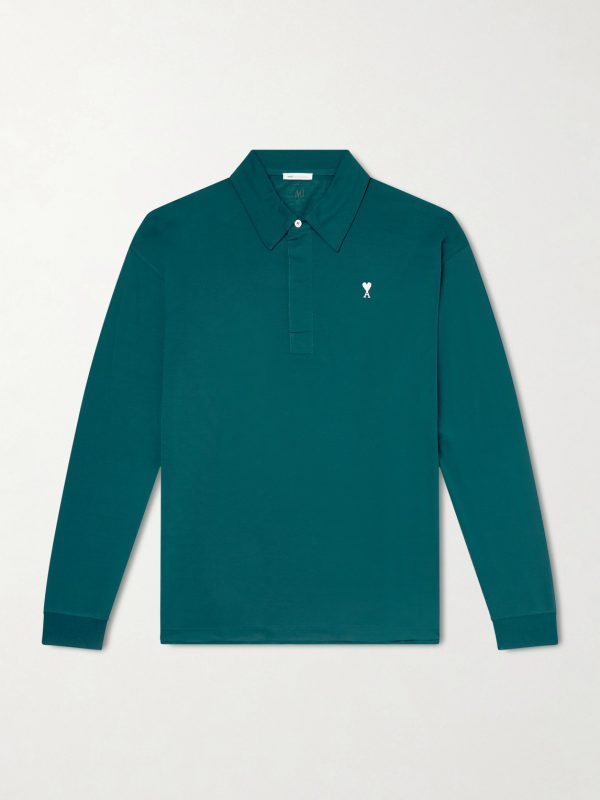 Logo-Embroidered Cotton-Jersey Shirt Logo-Embroidered Cotton-Jersey Shirt