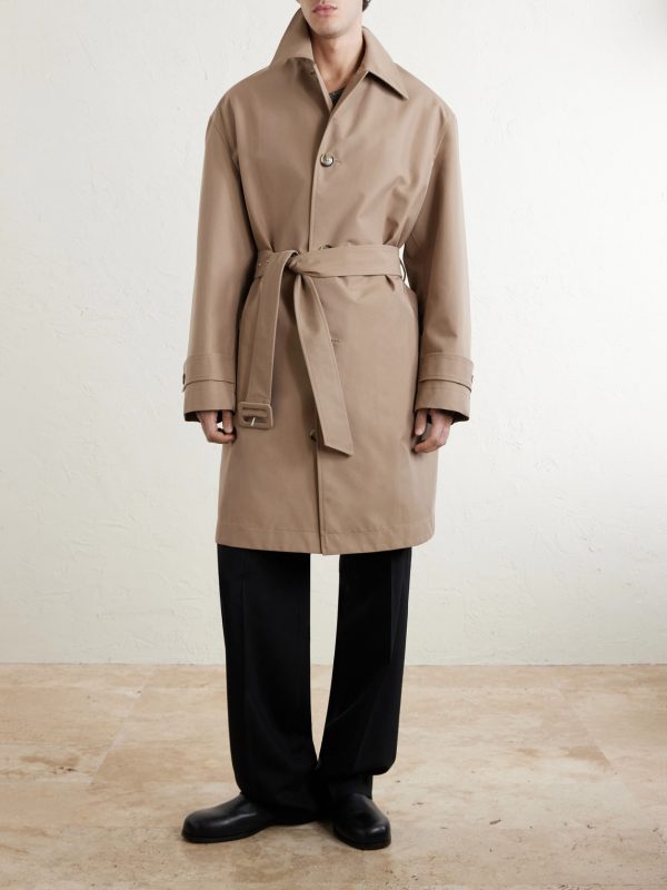 Belted Woven Trench Coat - FR