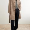Belted Woven Trench Coat - OU