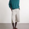 Knitted Wool and Cotton-Blend Polo Sweater - OU Knitted Wool and Cotton-Blend Polo Sweater - OU