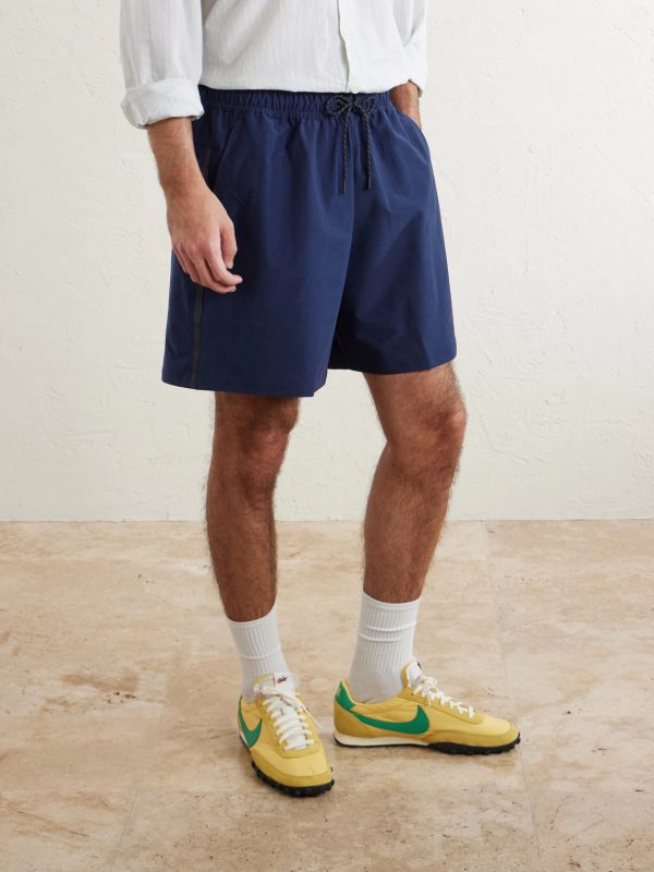 Tech Shori Wide-Leg Logo-Embroidered Dri-FIT Drawstring Shorts - FR