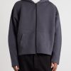 Tech Cropped Logo-Embroidered Fleece Zip-Up Hoodie - FR Tech Cropped Logo-Embroidered Fleece Zip-Up Hoodie - FR