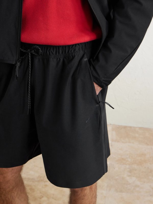 Tech Shori Wide-Leg Logo-Embroidered Dri-FIT Drawstring Shorts - CU Tech Shori Wide-Leg Logo-Embroidered Dri-FIT Drawstring Shorts - CU