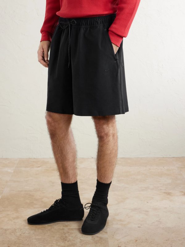 Tech Shori Wide-Leg Logo-Embroidered Dri-FIT Drawstring Shorts - FR Tech Shori Wide-Leg Logo-Embroidered Dri-FIT Drawstring Shorts - FR