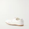 Moon Shoe Leather-Trimmed Shell Sneakers - BK Moon Shoe Leather-Trimmed Shell Sneakers - BK