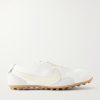 Moon Shoe Leather-Trimmed Shell Sneakers Moon Shoe Leather-Trimmed Shell Sneakers