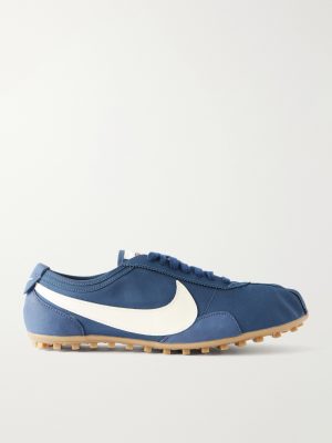 Moon Shoe Leather-Trimmed Shell Sneakers Moon Shoe Leather-Trimmed Shell Sneakers