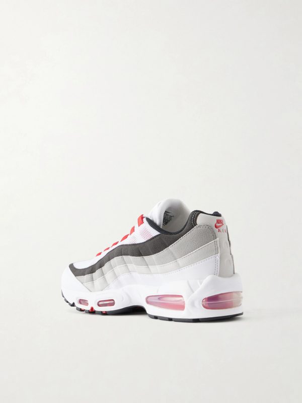 Air Max 95 Suede-Trimmed Leather and Mesh Sneakers - BK Air Max 95 Suede-Trimmed Leather and Mesh Sneakers - BK