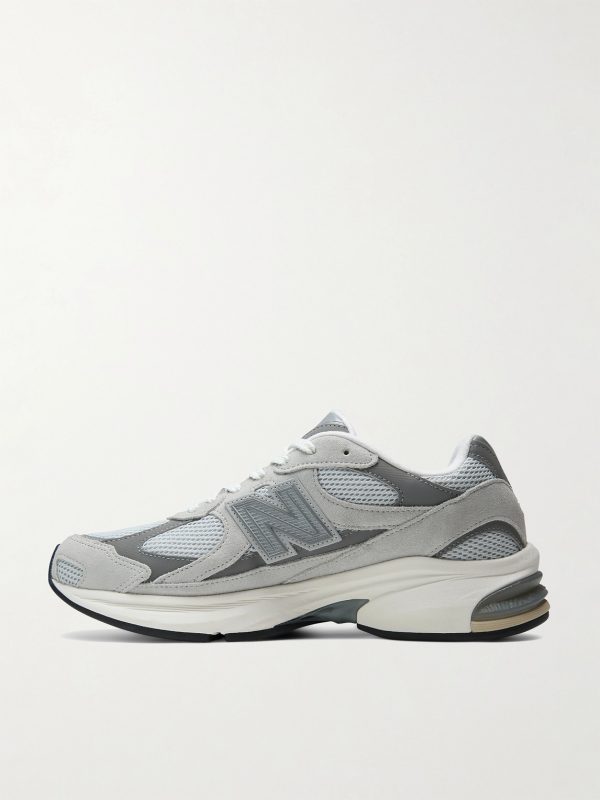 ABZORB 2010 Leather-Trimmed Mesh Sneakers - BK