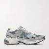 ABZORB 2010 Leather-Trimmed Mesh Sneakers