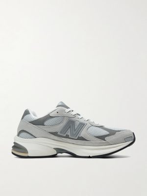 ABZORB 2010 Leather-Trimmed Mesh Sneakers ABZORB 2010 Leather-Trimmed Mesh Sneakers