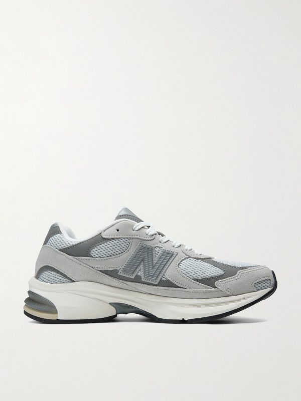 ABZORB 2010 Leather-Trimmed Mesh Sneakers