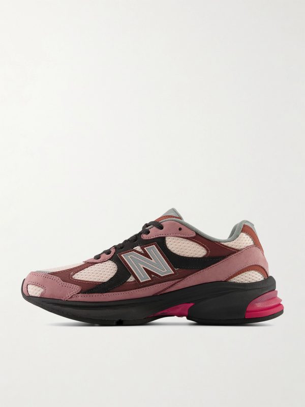 ABZORB 2010 Suede-Trimmed Mesh Sneakers - BK