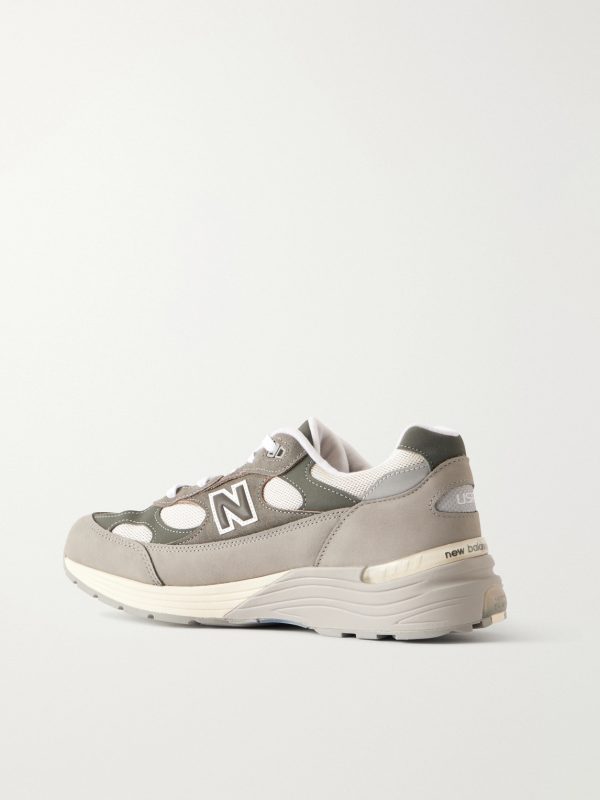 992 Suede-Trimmed Mesh Sneakers - BK 992 Suede-Trimmed Mesh Sneakers - BK