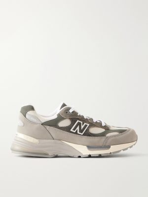 992 Suede-Trimmed Mesh Sneakers 992 Suede-Trimmed Mesh Sneakers