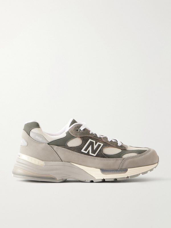 992 Suede-Trimmed Mesh Sneakers 992 Suede-Trimmed Mesh Sneakers