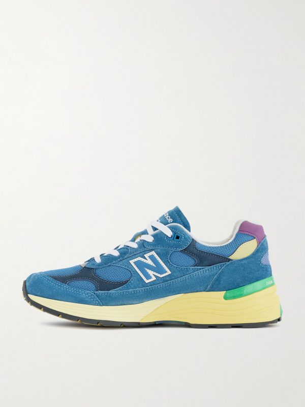 992 Suede-Trimmed Mesh Sneakers - BK 992 Suede-Trimmed Mesh Sneakers - BK