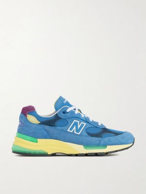 992 Suede-Trimmed Mesh Sneakers 992 Suede-Trimmed Mesh Sneakers