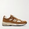 991v1 Suede-Trimmed Mesh Sneakers
