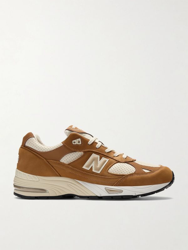 991v1 Suede-Trimmed Mesh Sneakers