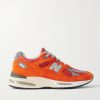 991v2 Rubber-Trimmed Suede and Mesh Sneakers