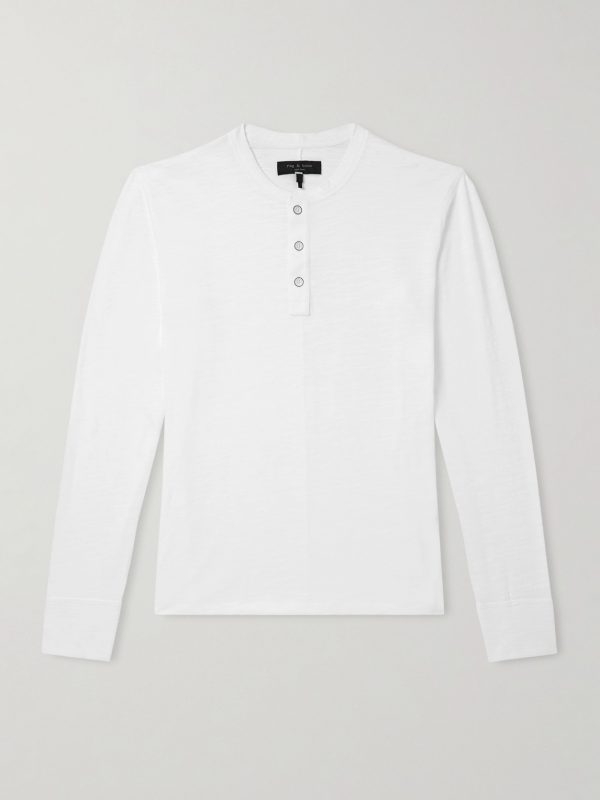 Cotton-Jersey Henley T-Shirt