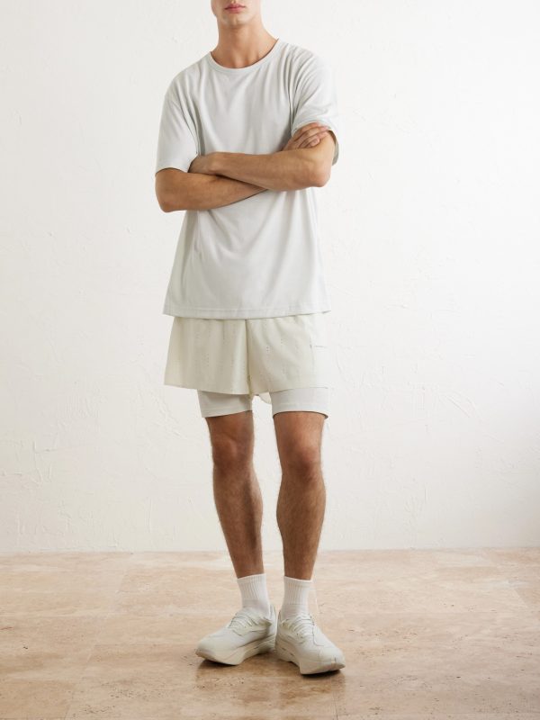 + Post Archive Faction Zero 2-in-1 Stretch-Jersey and Mesh Running Shorts - OU + Post Archive Faction Zero 2-in-1 Stretch-Jersey and Mesh Running Shorts - OU