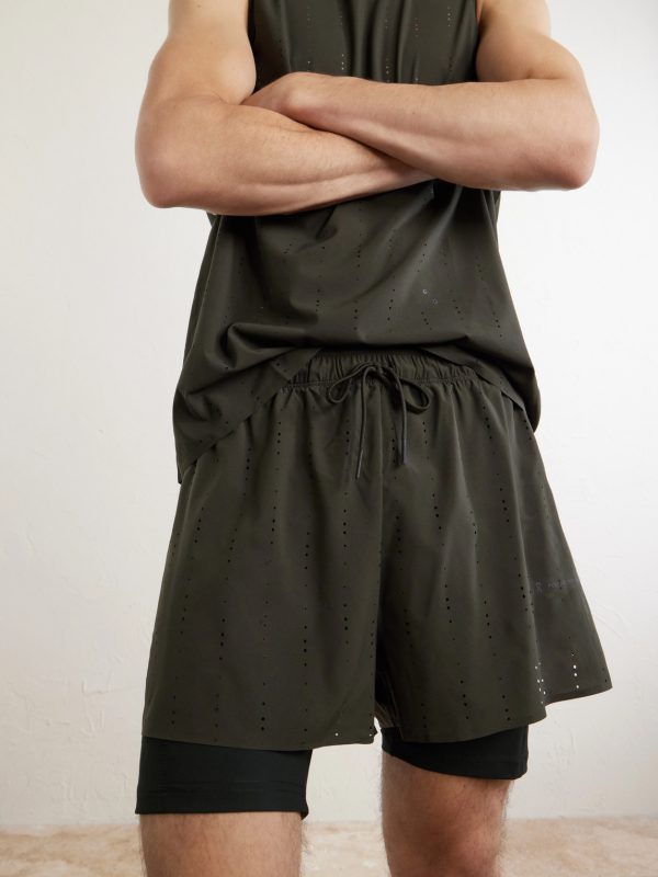 + Post Archive Faction Zero 2-in-1 Stretch-Jersey and Mesh Running Shorts - CU + Post Archive Faction Zero 2-in-1 Stretch-Jersey and Mesh Running Shorts - CU