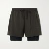 + Post Archive Faction Zero 2-in-1 Stretch-Jersey and Mesh Running Shorts + Post Archive Faction Zero 2-in-1 Stretch-Jersey and Mesh Running Shorts