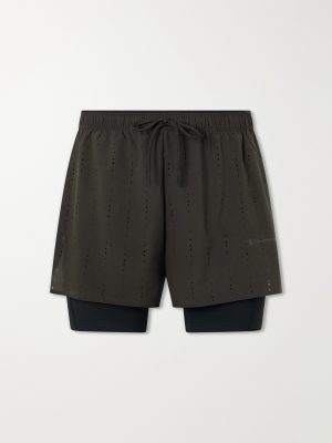 + Post Archive Faction Zero 2-in-1 Stretch-Jersey and Mesh Running Shorts + Post Archive Faction Zero 2-in-1 Stretch-Jersey and Mesh Running Shorts