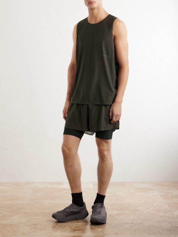 + Post Archive Faction Zero 2-in-1 Stretch-Jersey and Mesh Running Shorts - OU + Post Archive Faction Zero 2-in-1 Stretch-Jersey and Mesh Running Shorts - OU