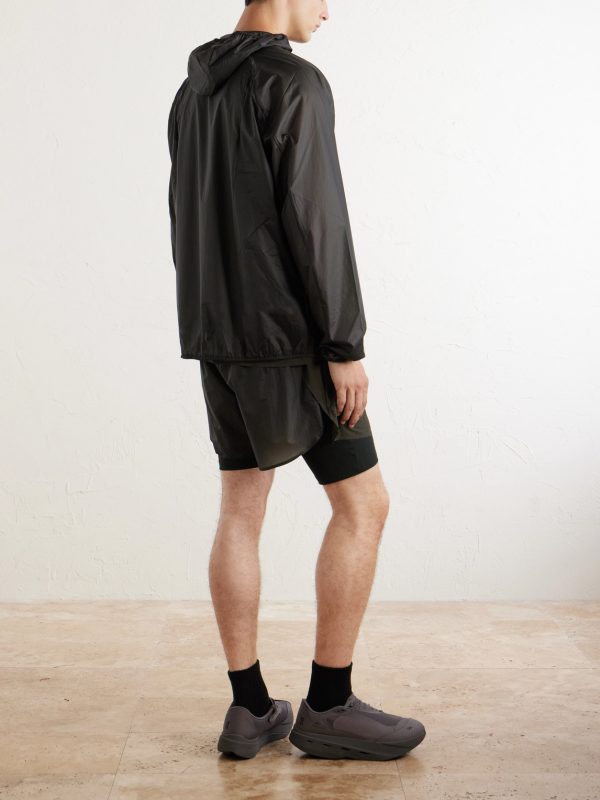 + Post Archive Faction Zero Logo-Print Shell Jacket - BK