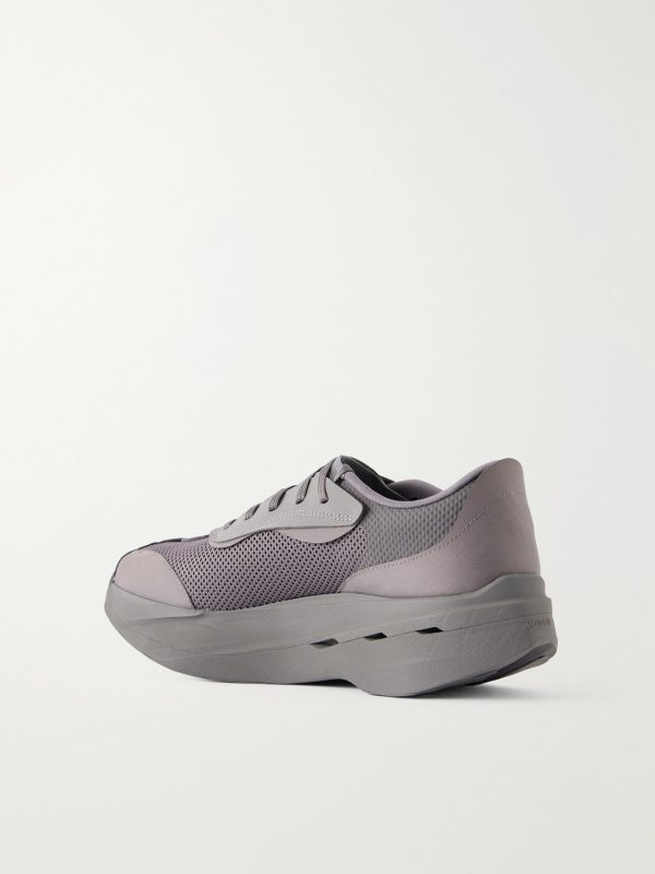 + Post Archive Faction Cloudbloom Stretch-Knit and Mesh Sneakers - BK + Post Archive Faction Cloudbloom Stretch-Knit and Mesh Sneakers - BK