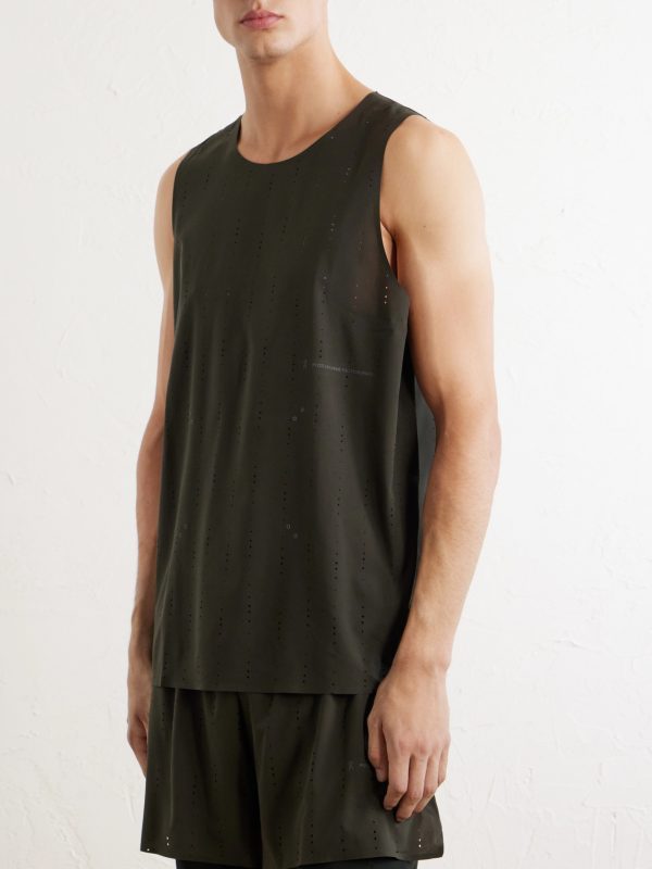 + Post Archive Faction Zero Perforated Reycled-Jersey Running Top - FR