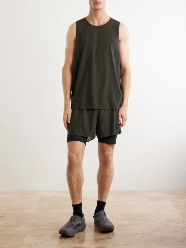 + Post Archive Faction Zero Perforated Reycled-Jersey Running Top - OU