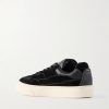 Matta Leather-Trimmed Suede Sneakers - BK